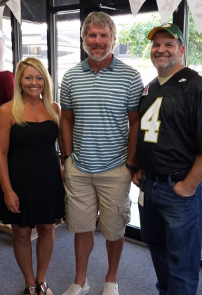 Gregg and Hester at the Brett Favre store appearance